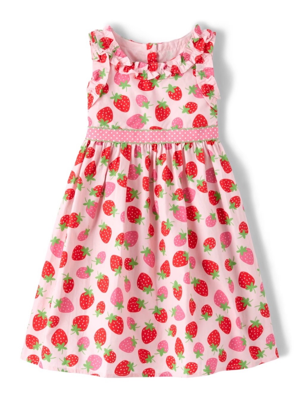 Gymboree Girls Pink Strawberry Ruffle Dress | Size 6 |